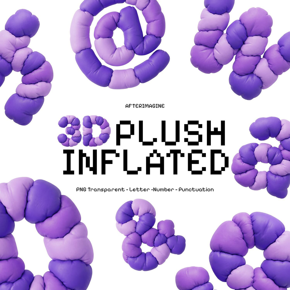 3D Plush Inflated Alphabet by Afterimagine