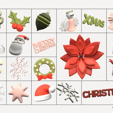 3D Retro Christmas Icons