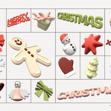 3D Retro Christmas Icons