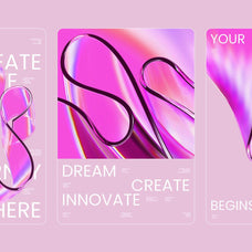 3D Ribbon Glass Collection