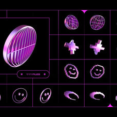 3D Y2K Objects Collection