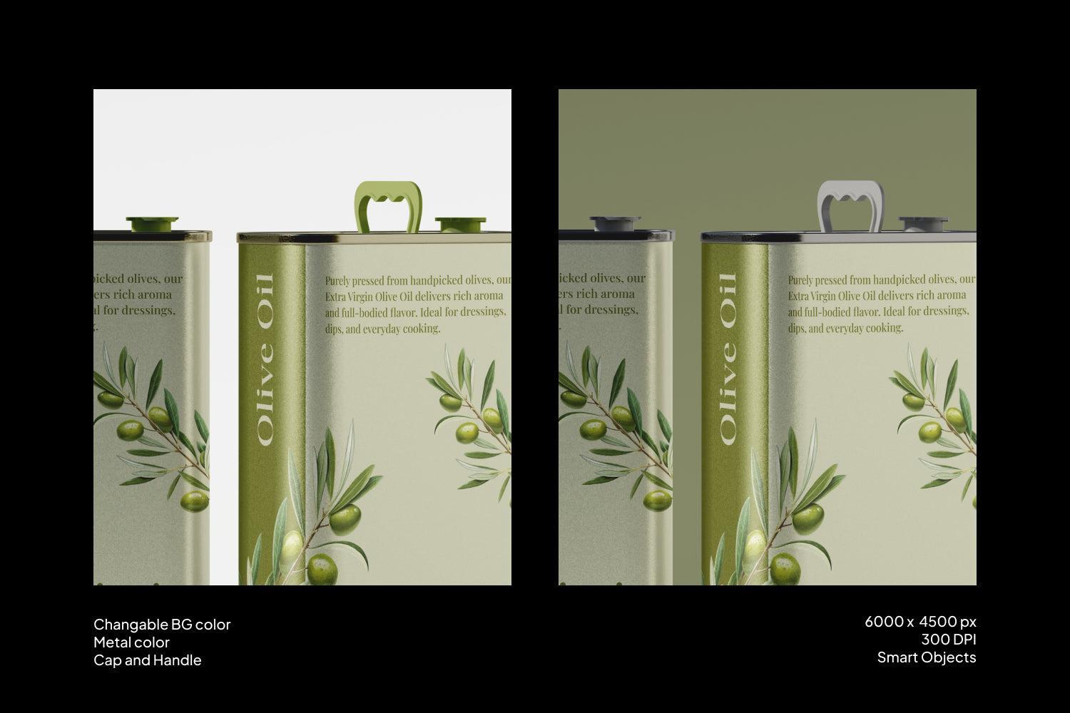 3L Tin Can Oil Mockups