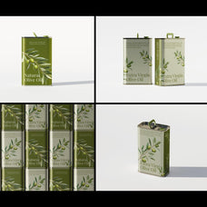 3L Tin Can Oil Mockups