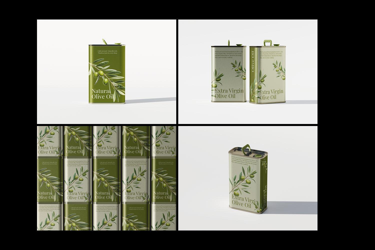 3L Tin Can Oil Mockups