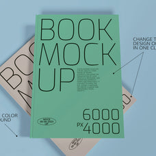 4 Book Mockups Set