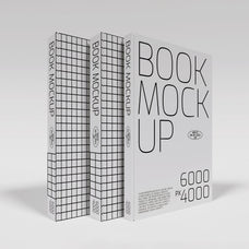 4 Book Mockups Set