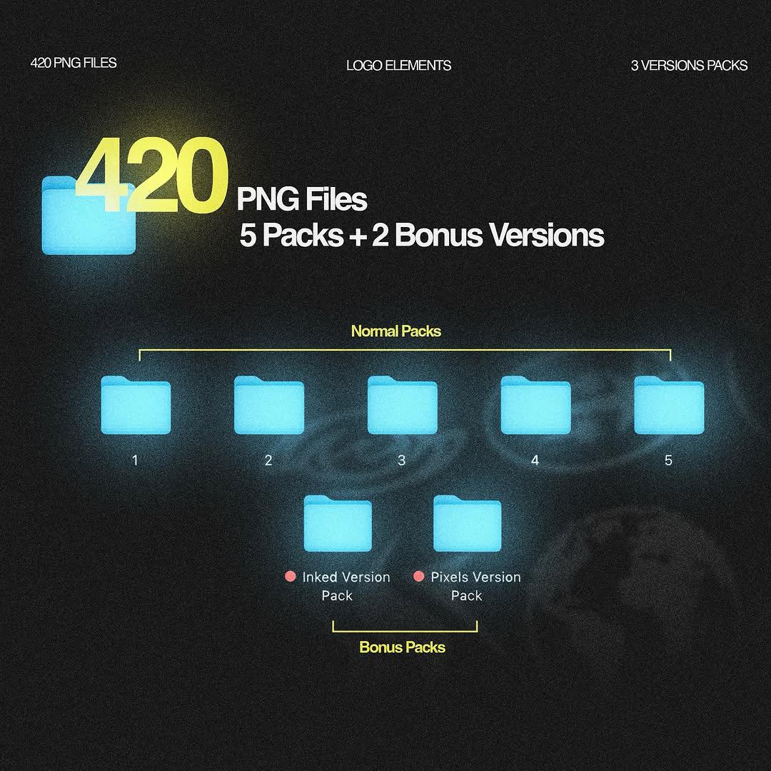 420 Logo Elements Shapes Packs V.02