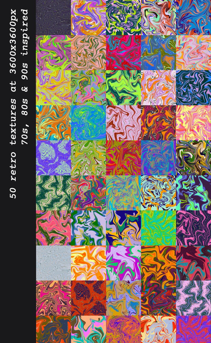 50 Liquid Retro Textures