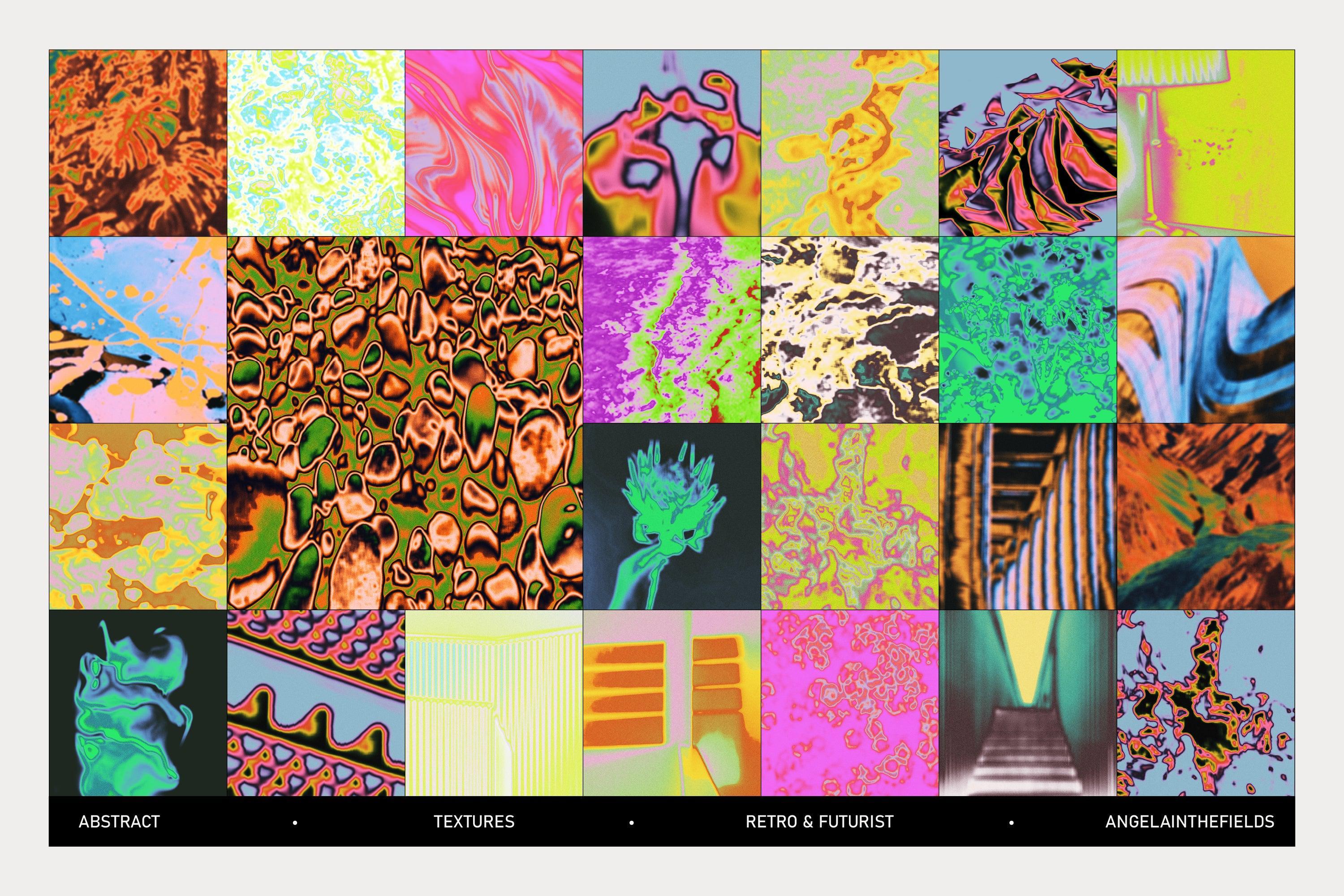 50 Psychedelic Textures Set