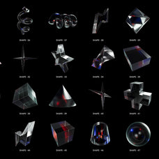 58 3D Glass Shapes