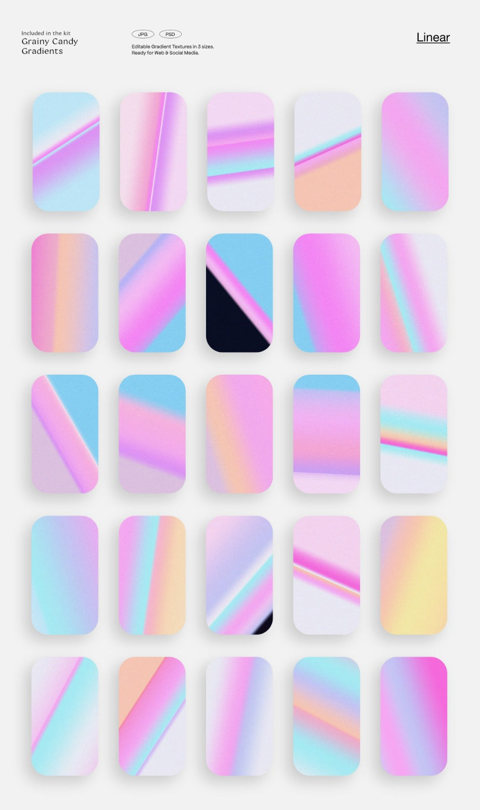 LA Candy Gradients & Shapes Bundle