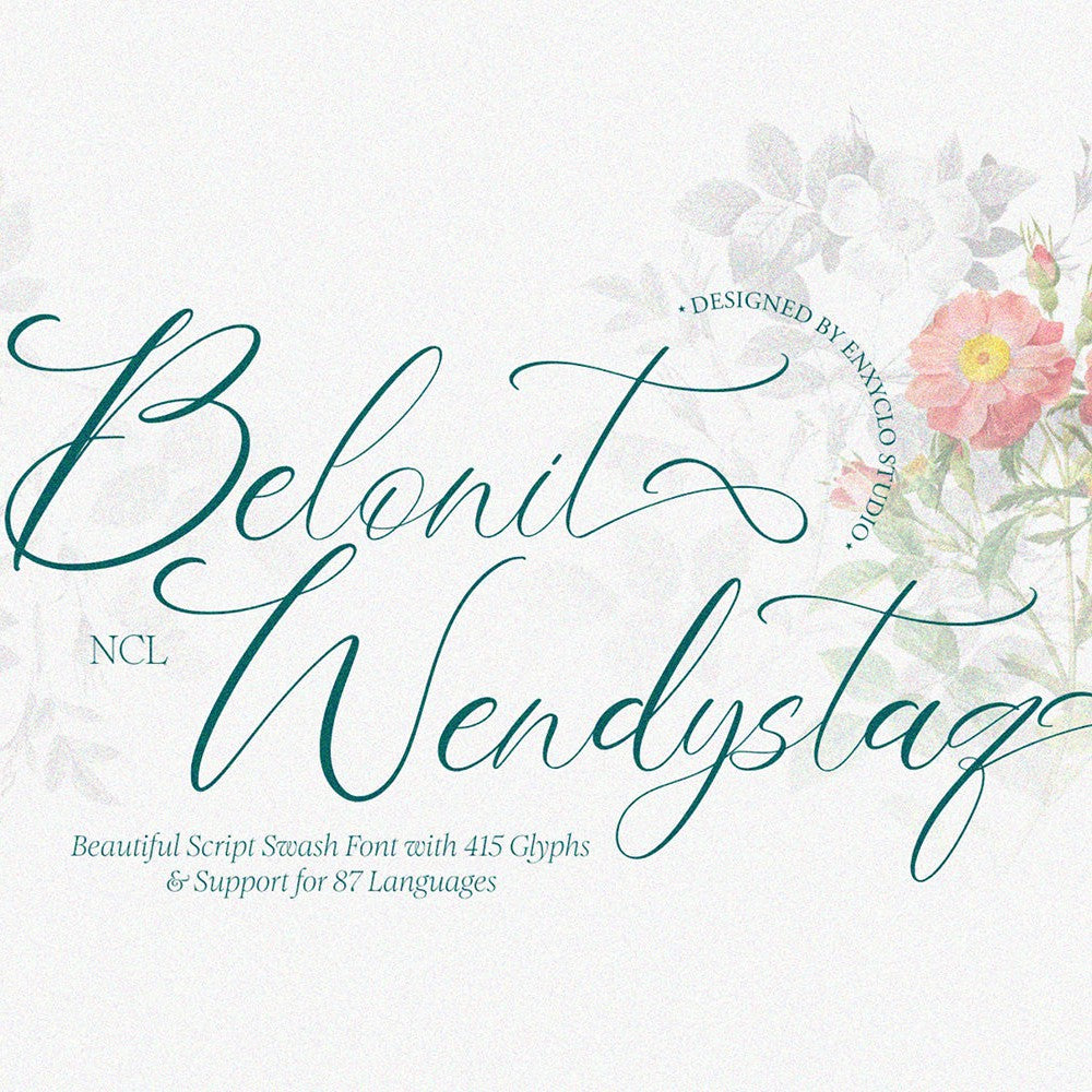 NCL Belonit Wendystaq - Elegant Script Font