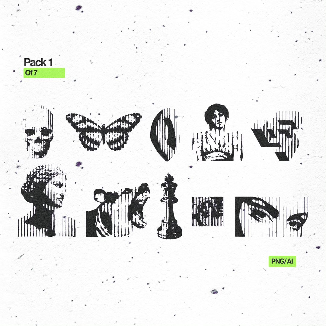 70 Y2k Shapes Pack