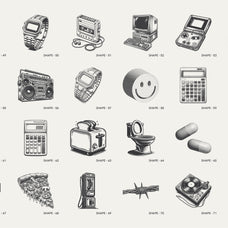8-Bit Art. Pixelated Graphic Pack