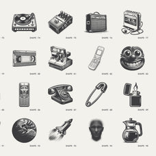8-Bit Art. Pixelated Graphic Pack