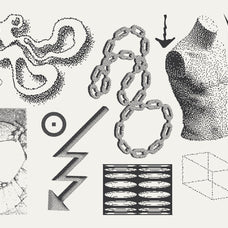 82 Vector Dither Y2K Shapes Pack