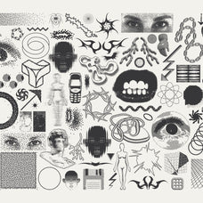 82 Vector Dither Y2K Shapes Pack
