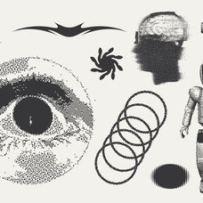82 Vector Dither Y2K Shapes Pack
