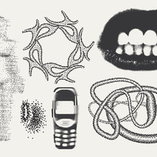 82 Vector Dither Y2K Shapes Pack