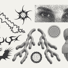 82 Vector Dither Y2K Shapes Pack