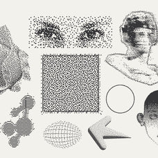 82 Vector Dither Y2K Shapes Pack