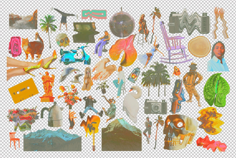 90s Collage Low Ink Kit by angelainthefields