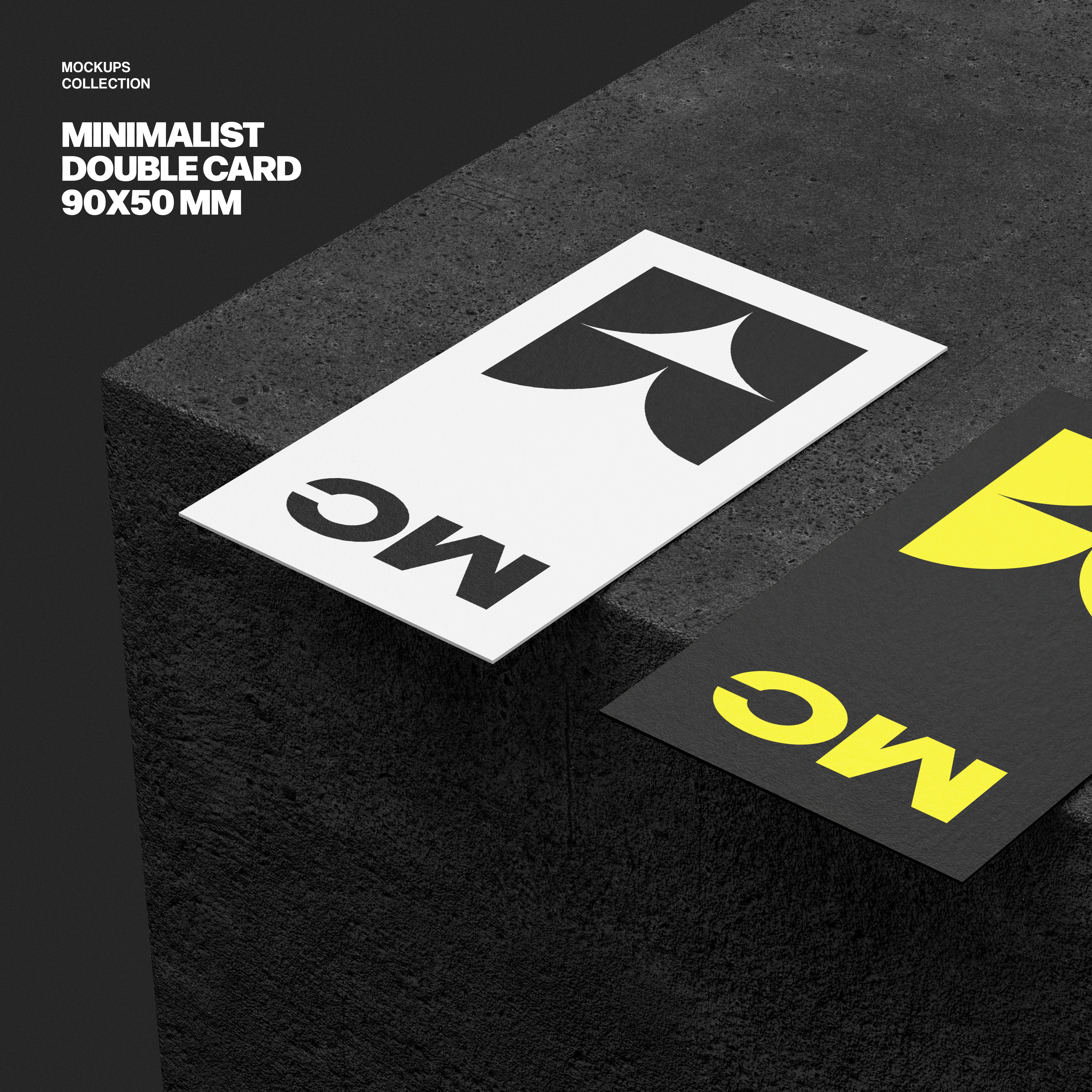 90x50mm Business Cards Mockup