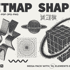 96 Bitmap Vector Shapes - Part 1