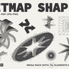 96 Bitmap Vector Shapes - Part 1