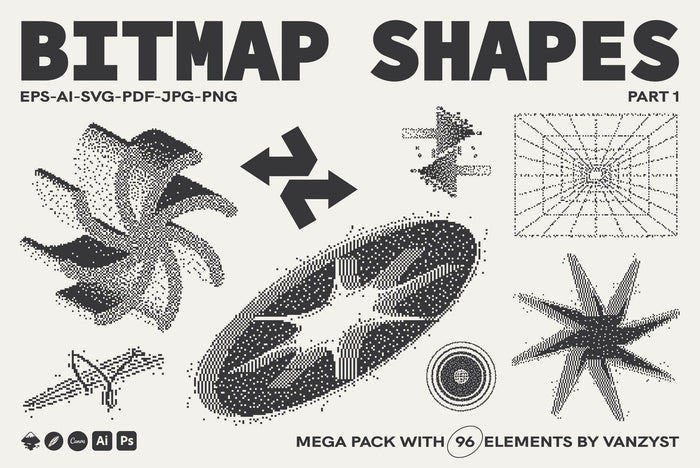 96 Bitmap Vector Shapes - Part 1 by Vanzyst