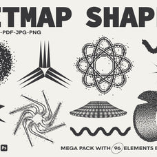 96 Bitmap Vector Shapes - Part 1