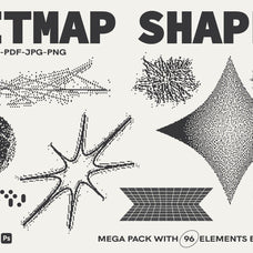 96 Bitmap Vector Shapes - Part 1