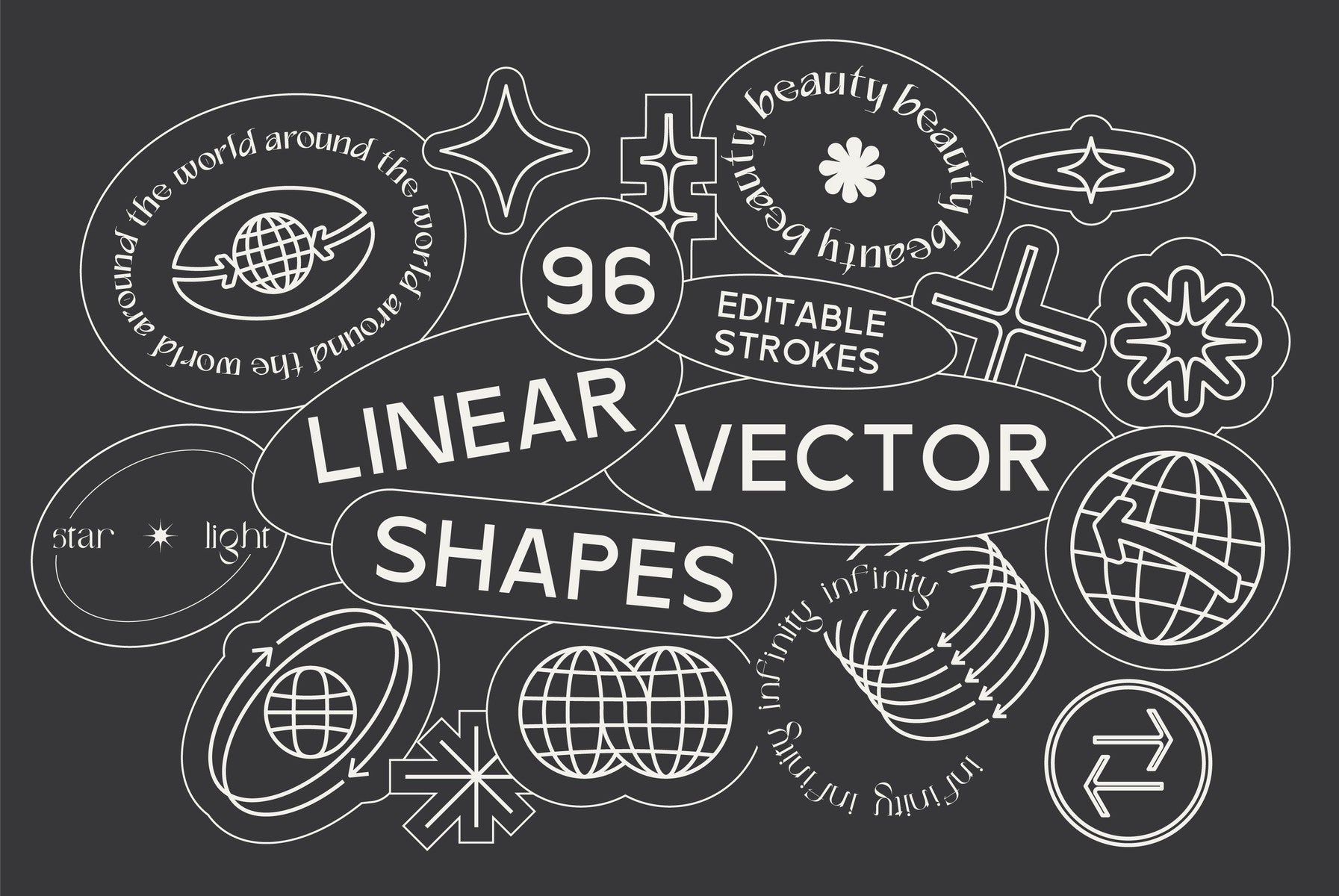 96 Linear Vector Shapes - Part 1