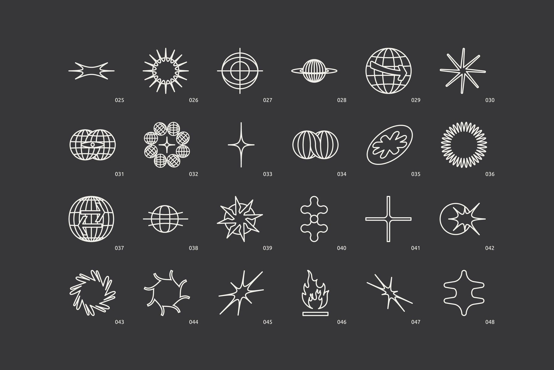 96 Linear Vector Shapes - Part 1
