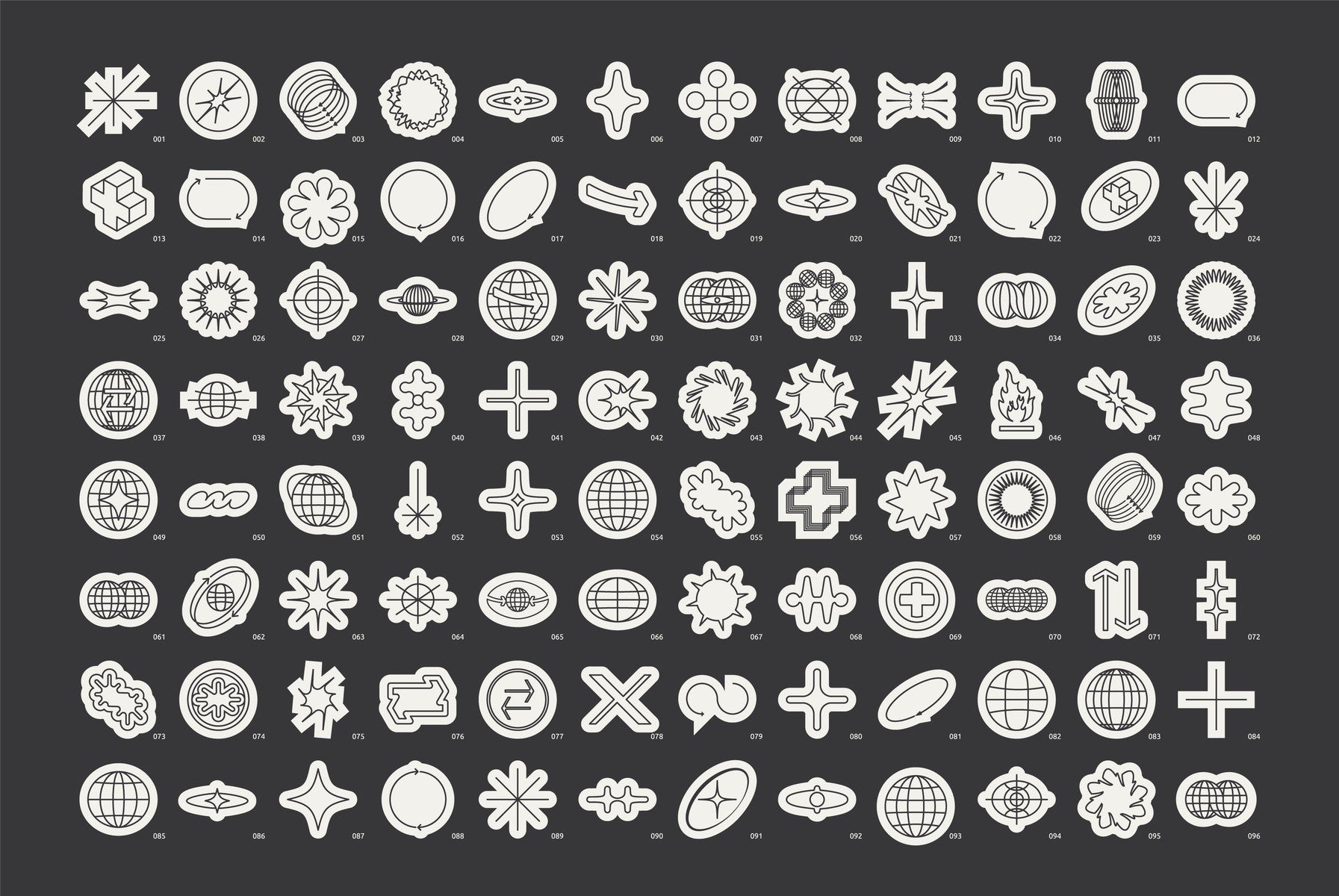 96 Linear Vector Shapes - Part 1