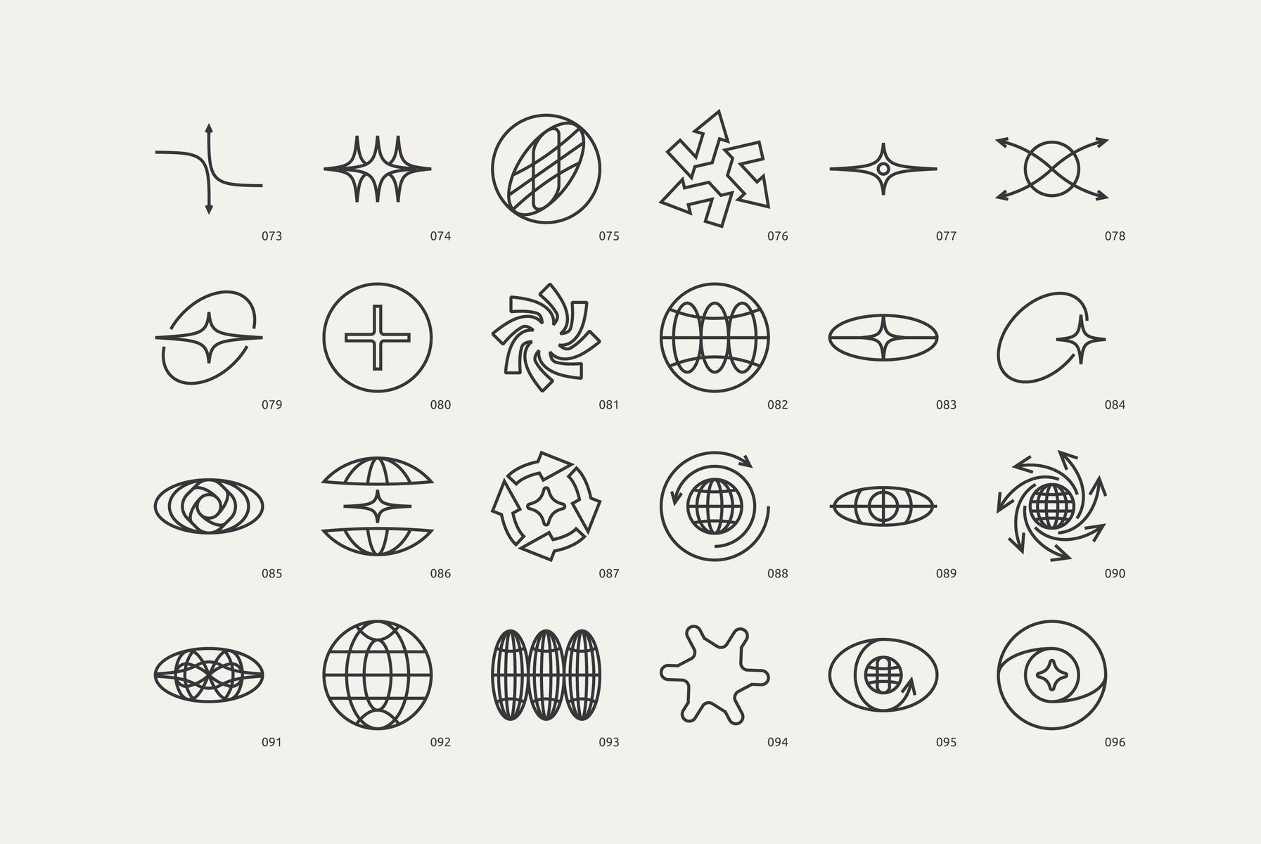 96 Linear Vector Shapes - Part 2