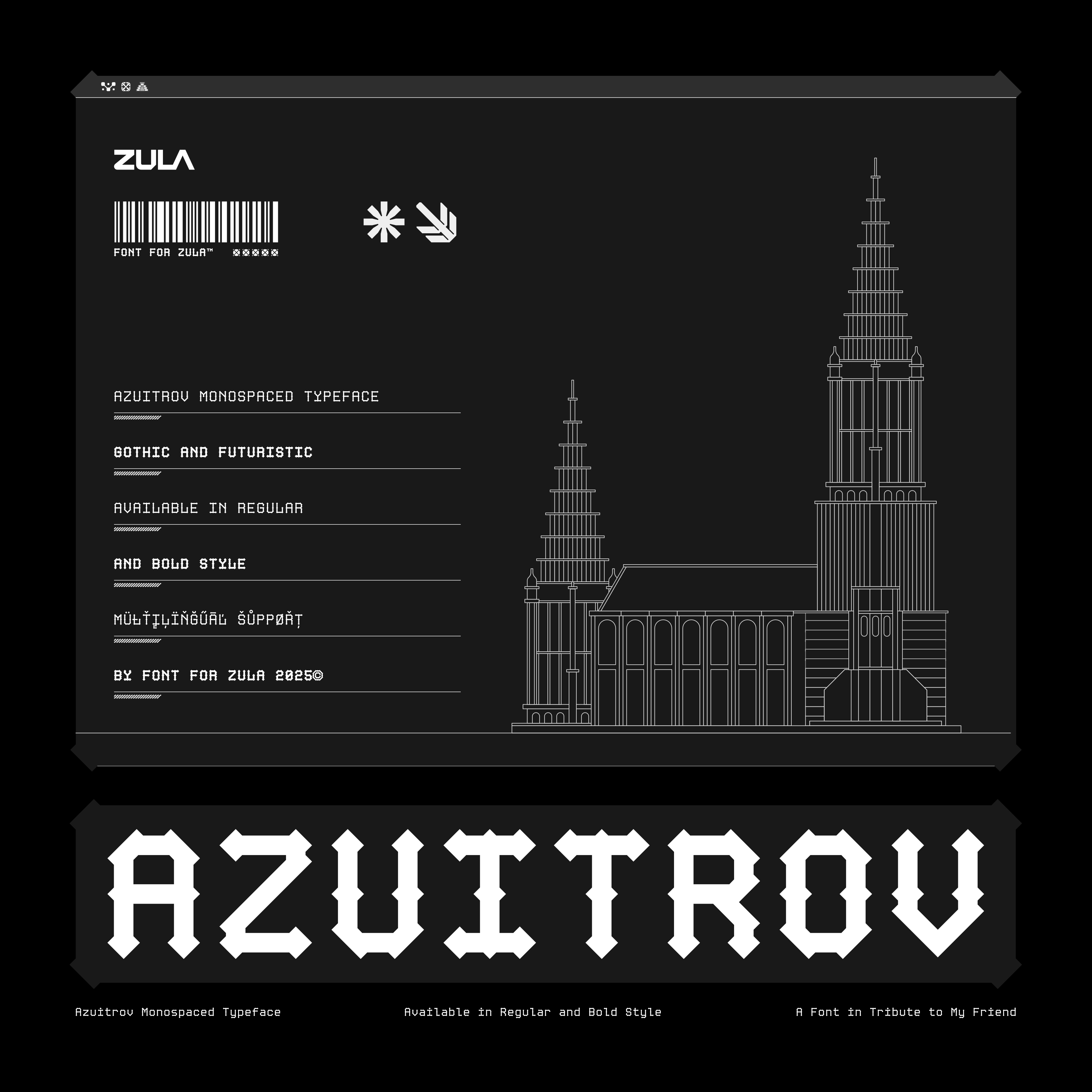 AZUITROV MONOSPACED TYPEFACE FAMILY - Font For Zula™ 1.png