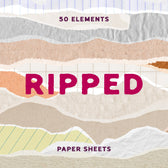 Assorted Ripped Paper Elements