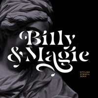 Billy Magie - Stylish Stencil Serif
