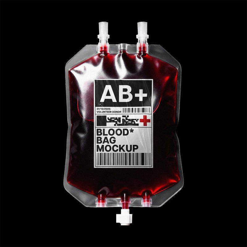 Blood Bag Mockup