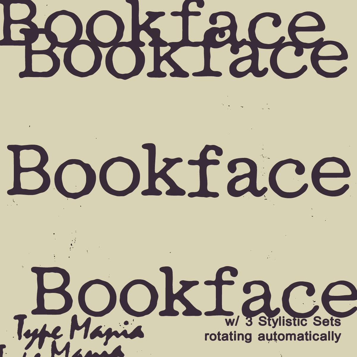 Bookface Logo Bookface TM by Type Mania – Studio 2am
