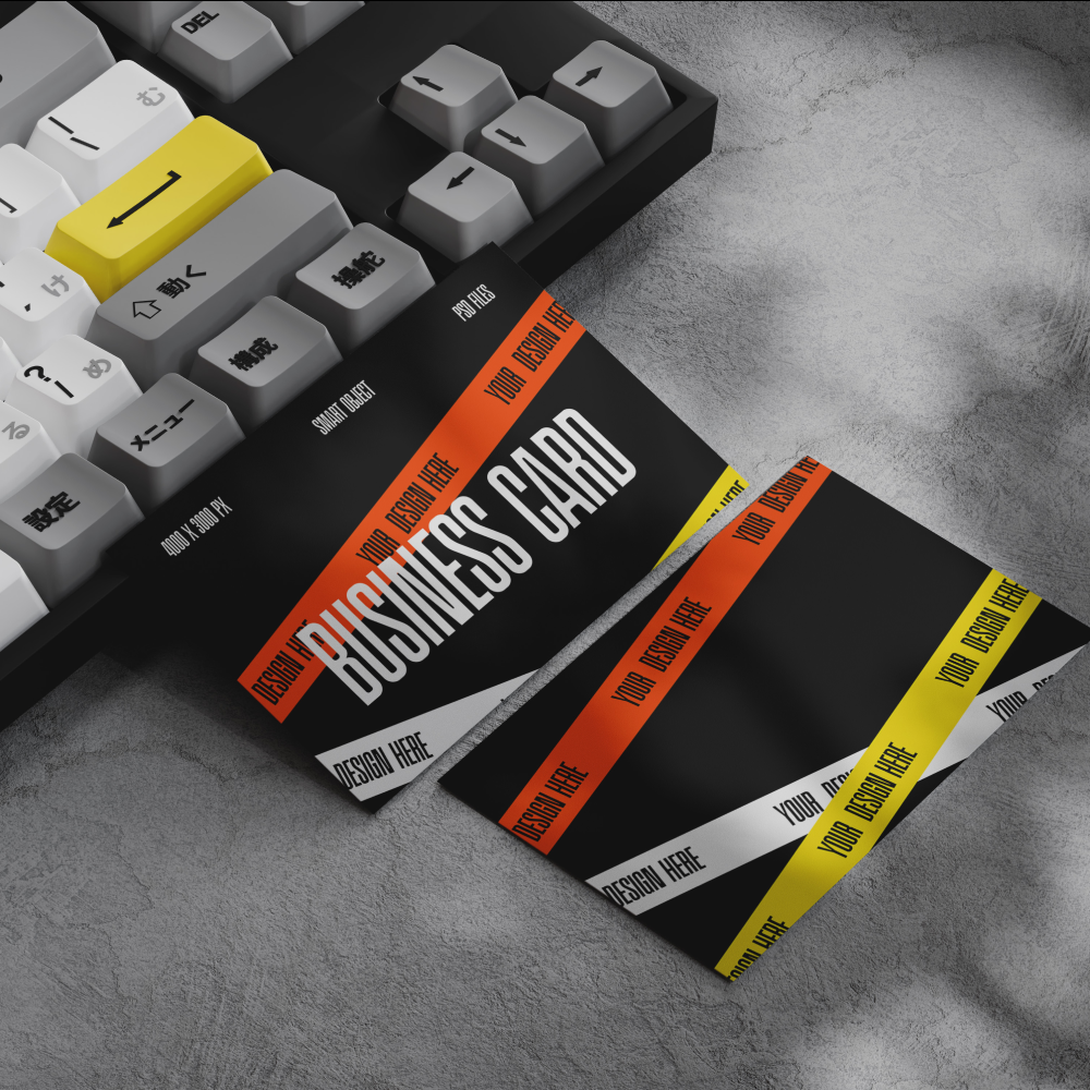 Business Card on Keyboard Mockup - Afterimagine 1.png