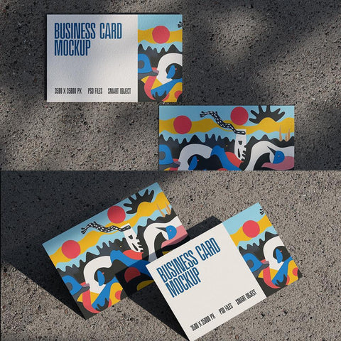 Business Card with Shadow Overlay Mockups