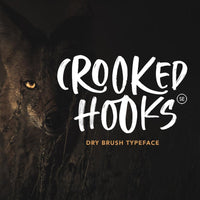 Crooked Hooks - Dry Brush Font