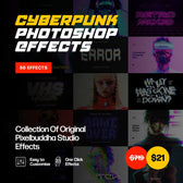 Cyberpunk Photoshop Effects Bundle
