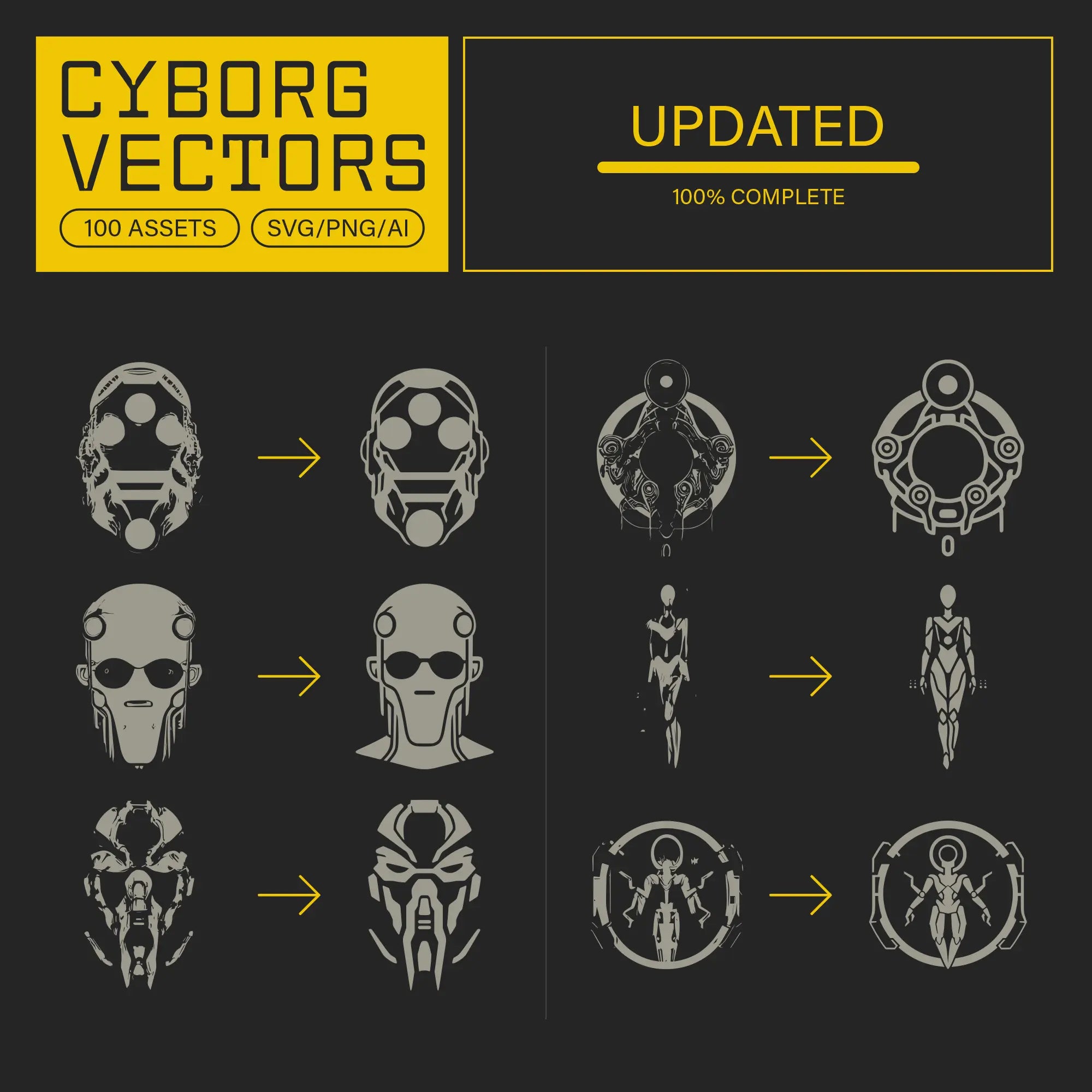 Cyborg Vectors - Fox Rockett Studio 3.webp