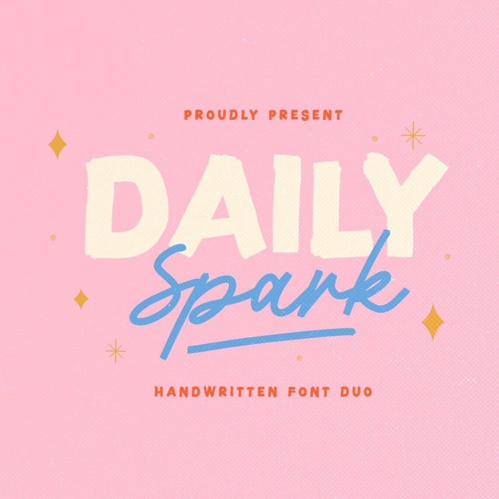 Daily Spark - Handwritten Font Duo - Sarid Ezra 1.jpg