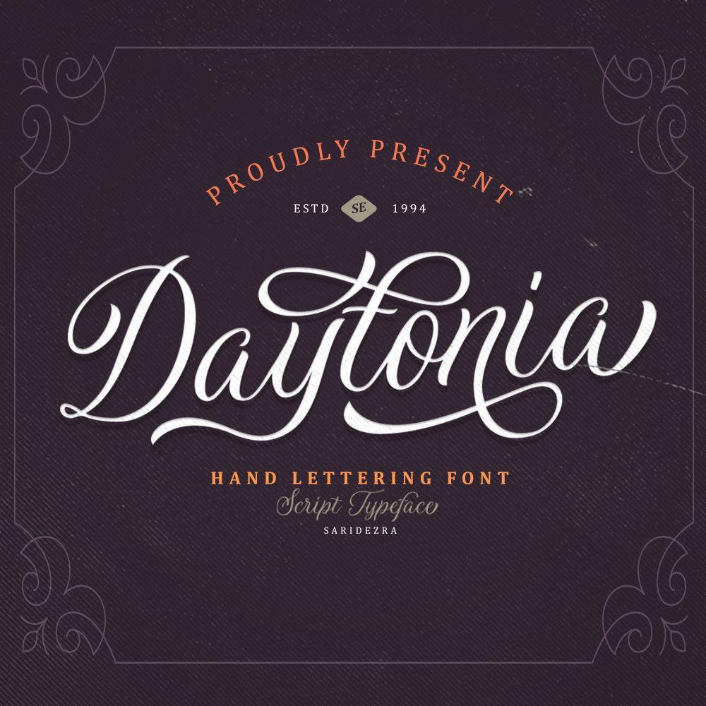 Daytonia - Hand Lettering Script by Sarid Ezra