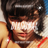 Diagonal Glass Photo Effect