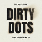 Dots Dirty Text & Logo Effect